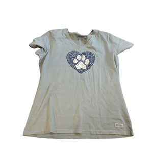 NWT Life is Good Paw Print V-Neck